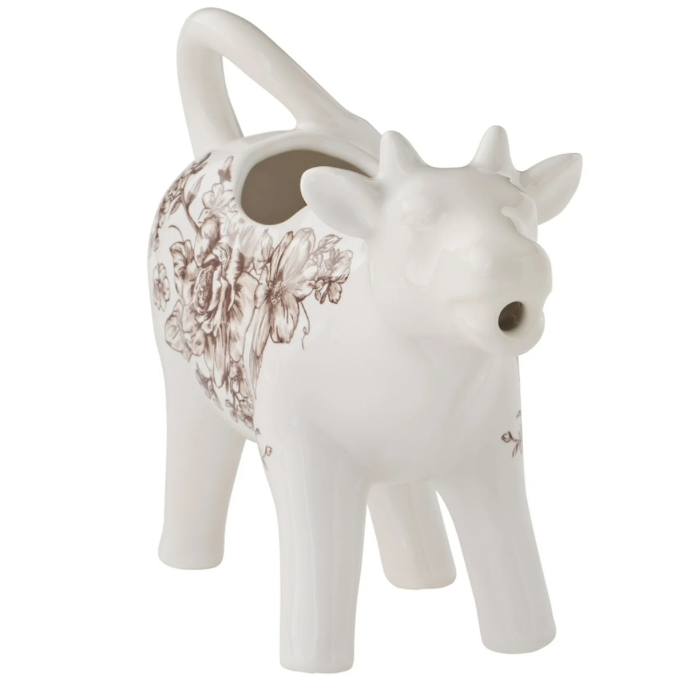 💕 2025 The Pioneer Woman Agatha Brown  Floral Cow Creamer